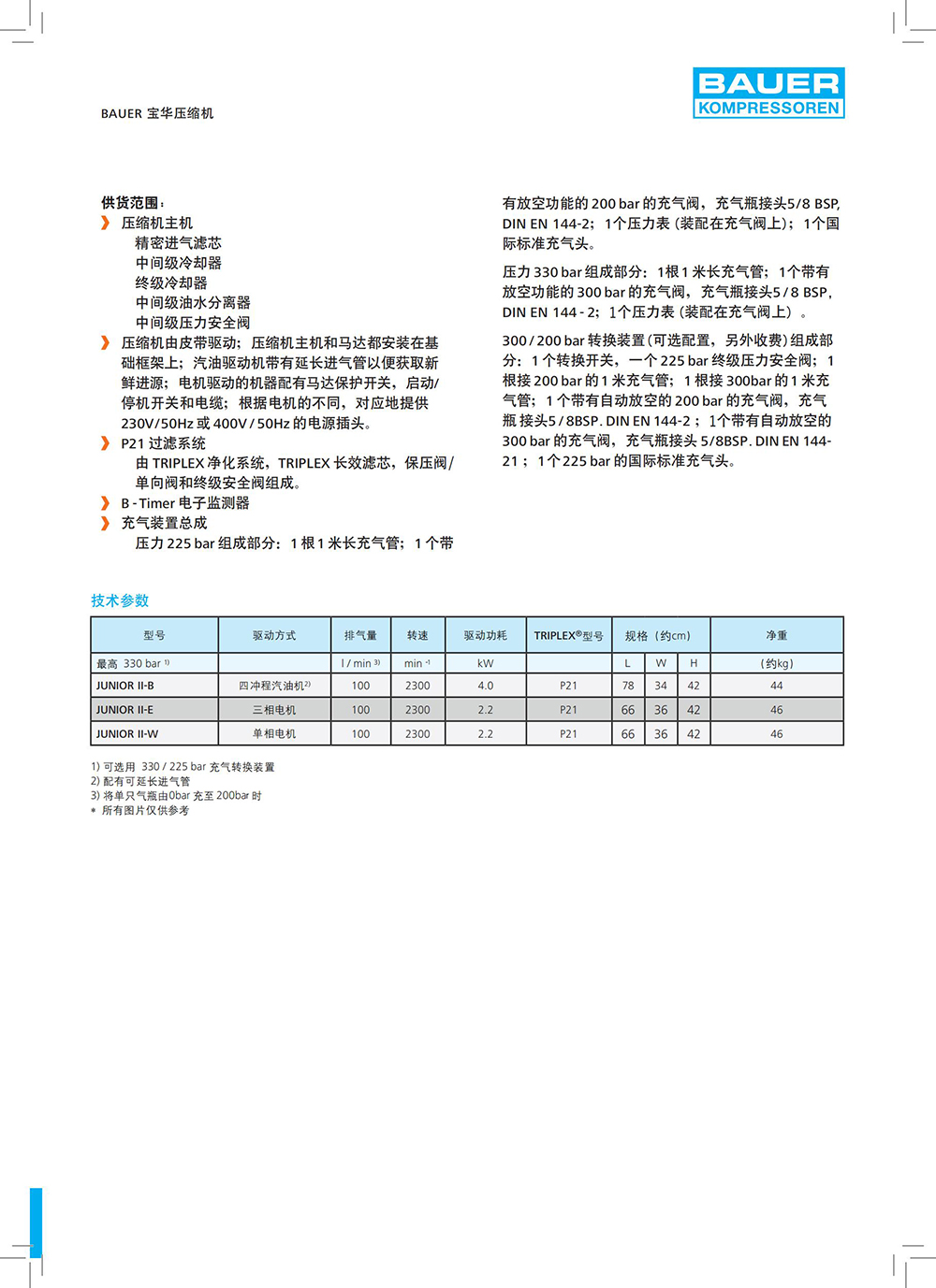 BAUER寶華JUNIOR II 空氣壓縮機